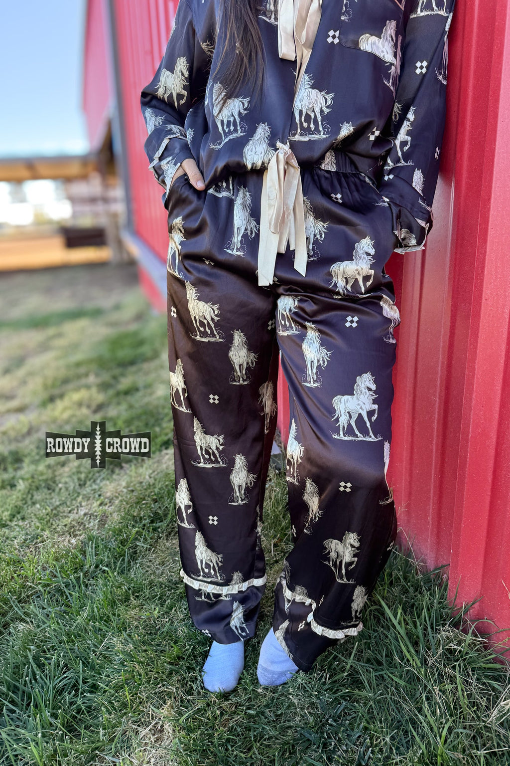 DS Black Betty Satin Sleep Set