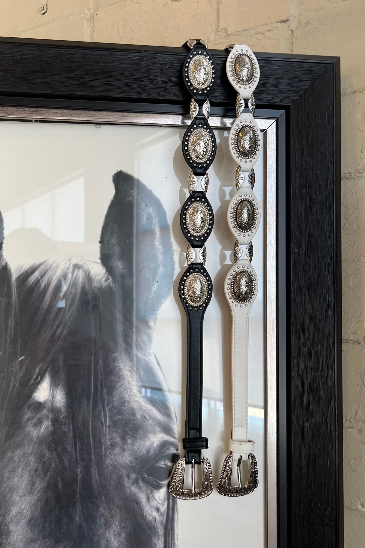 The Talia Western Concho Belt in Black