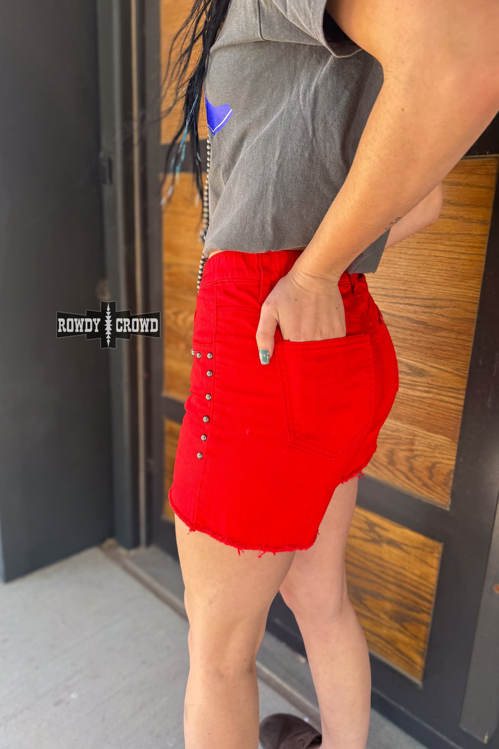 DS RED- Shenandoah Stud Shorts