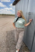 DS Metallic Spur Tee- DESERT GREEN