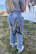 DS SMALL Black Checkered Out Wild Rag/ Scarf