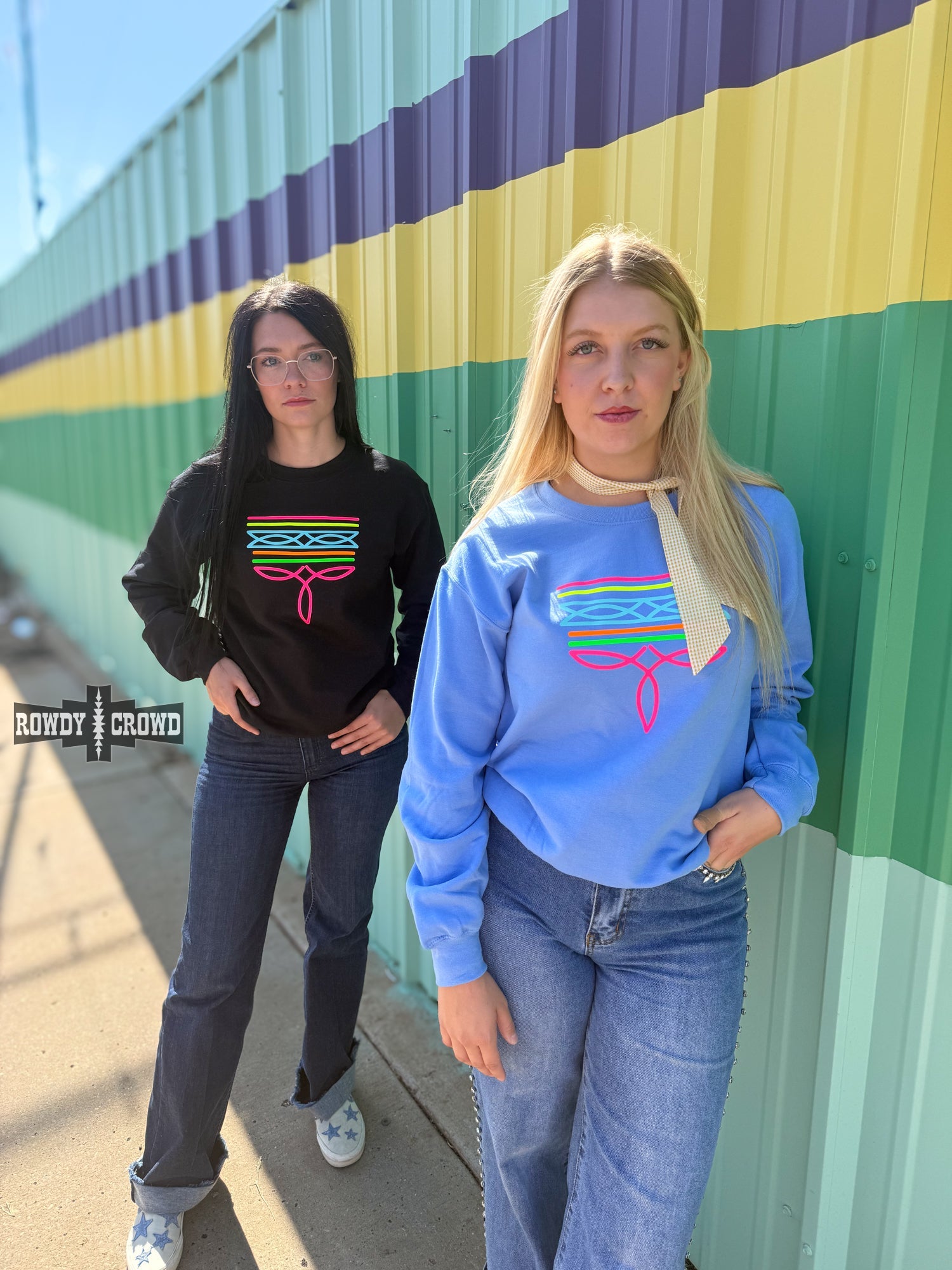 DS BLACK Neon Boot Stitch Sweater