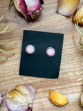 Sterling Silver Pink Conch Stud Earrings – Handmade by Artist Jason Ogg