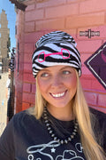 DS WHITE Zebra Bit Beanie