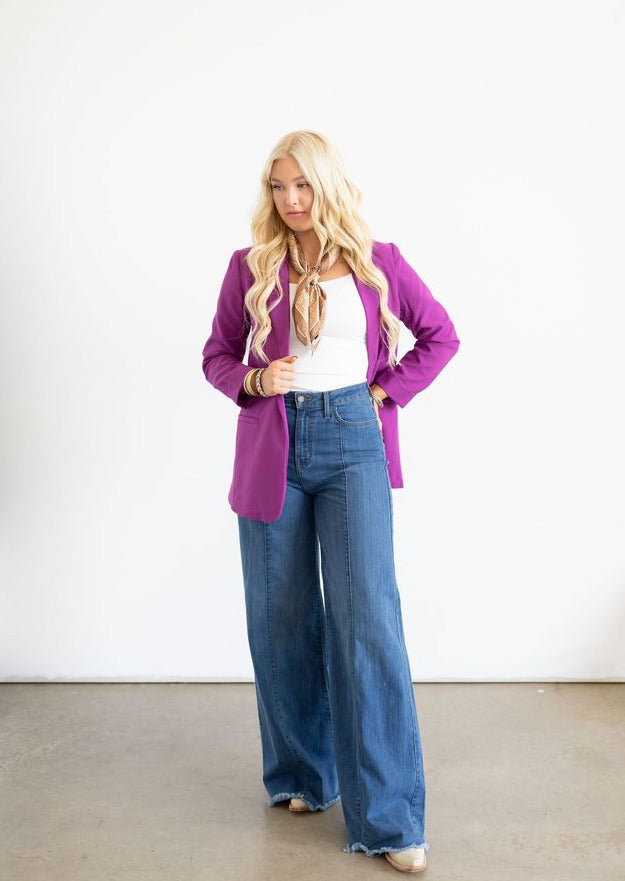 The Loretta Trouser Jean in Medium Wash