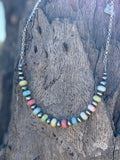 Spring Pastel Opal Chain Necklace