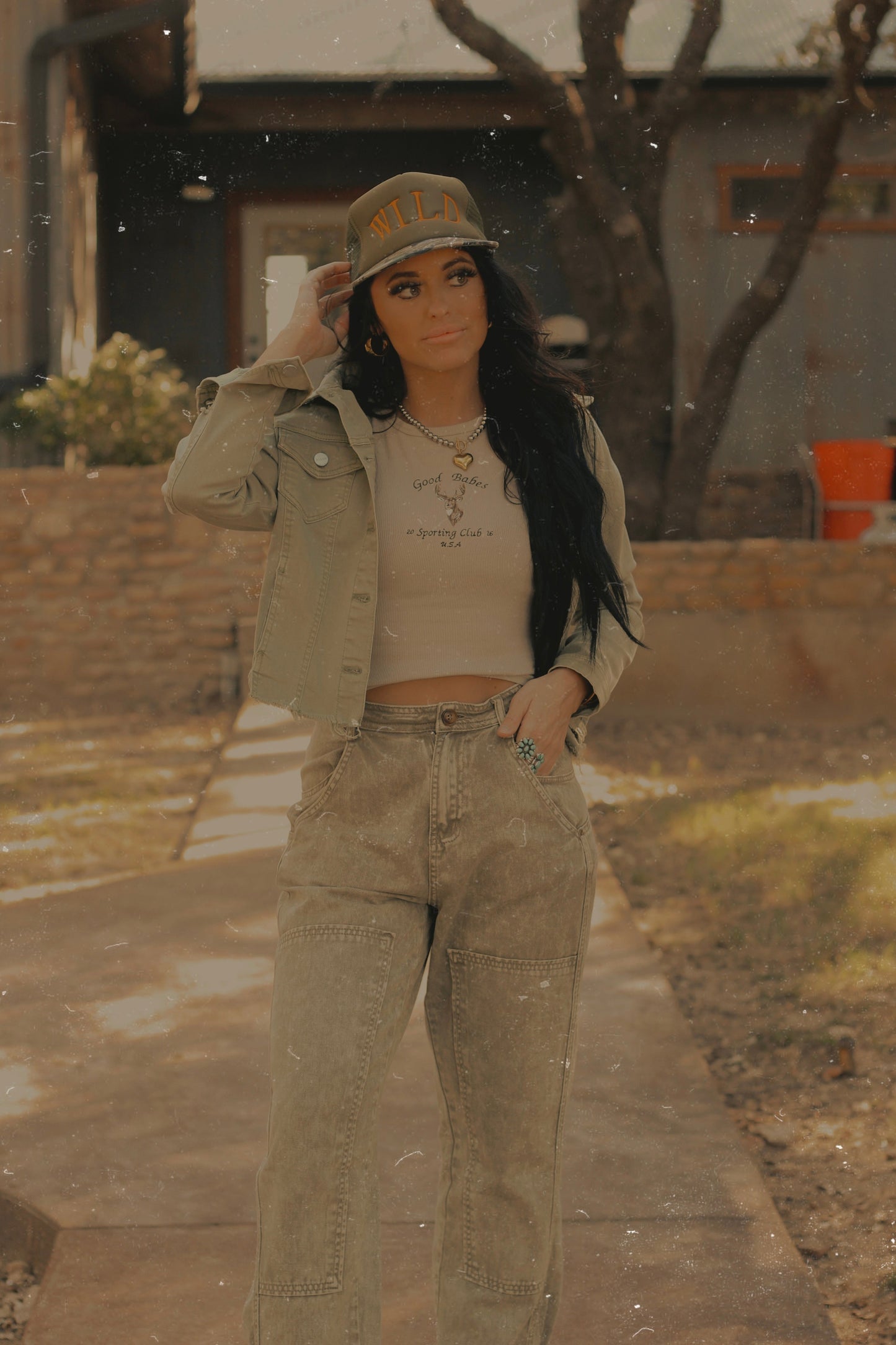 SALE The Selina Barrel Pant in Olive