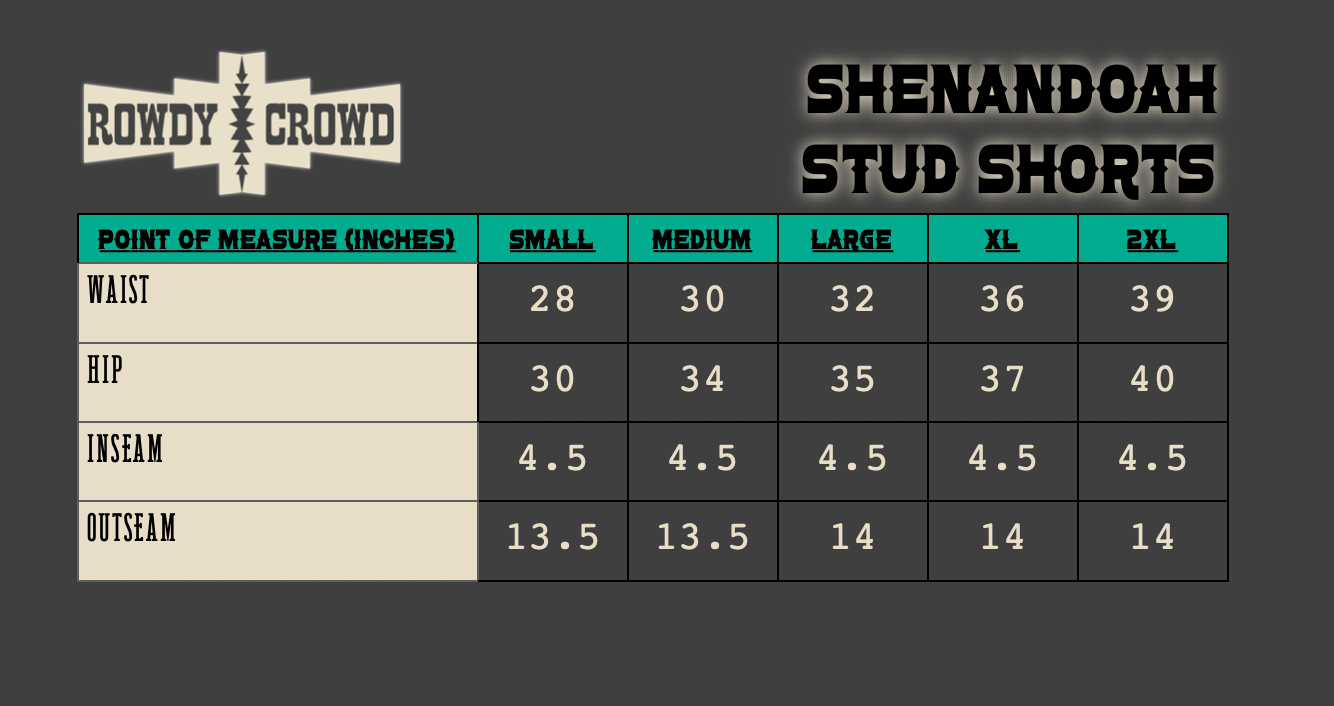DS RED- Shenandoah Stud Shorts