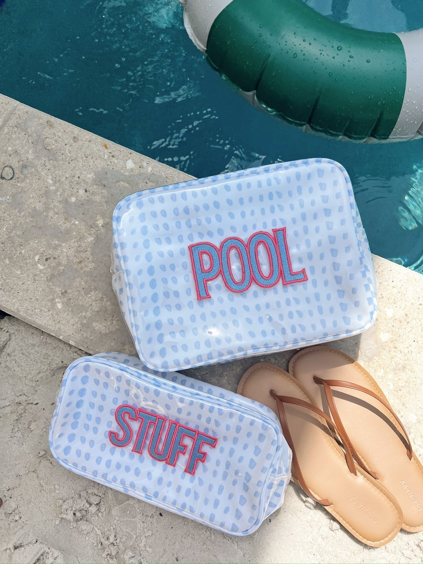 Pool - Periwinkle Pebbles Clear Coat XL Bag