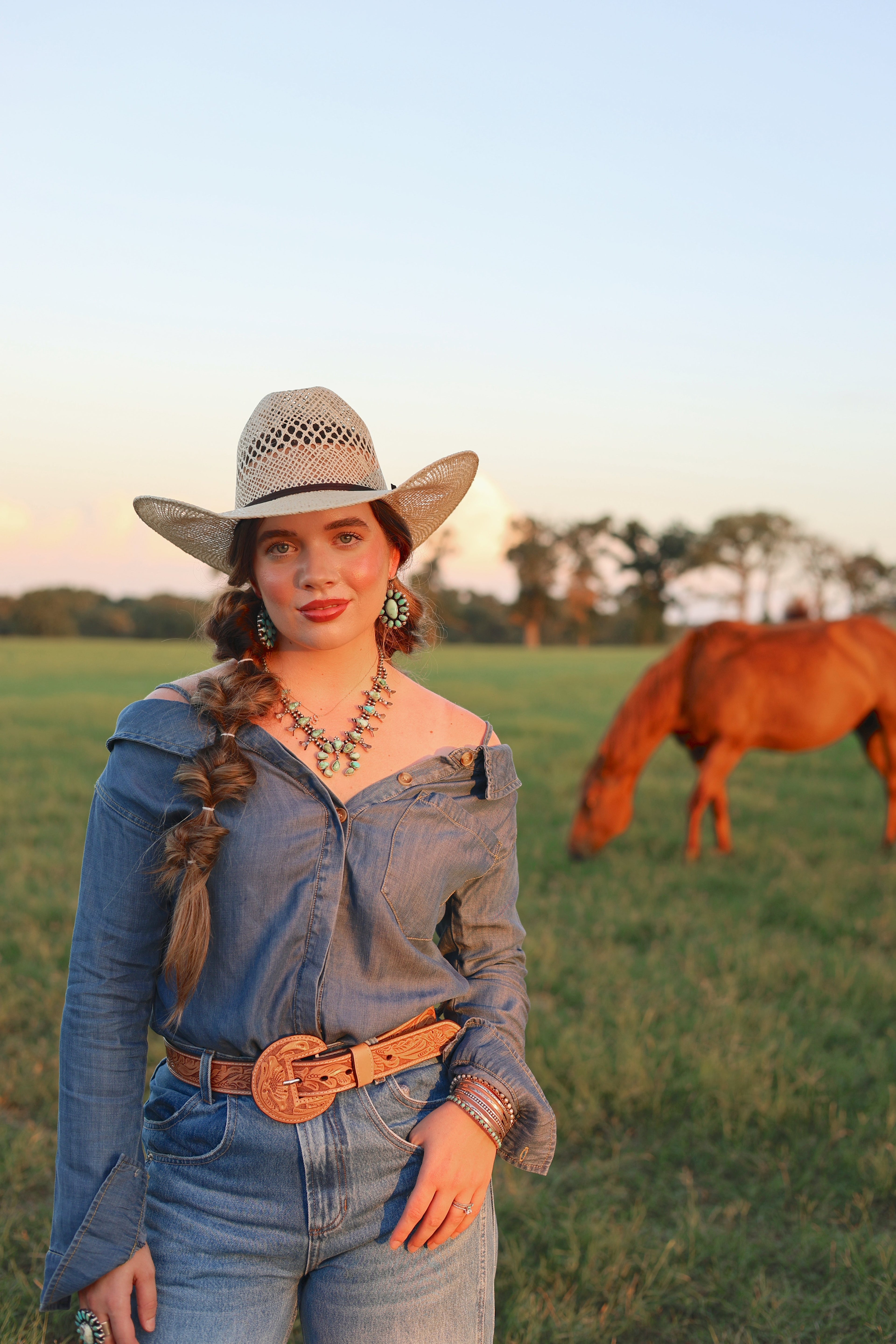 The Danni Off Shoulder Denim Top