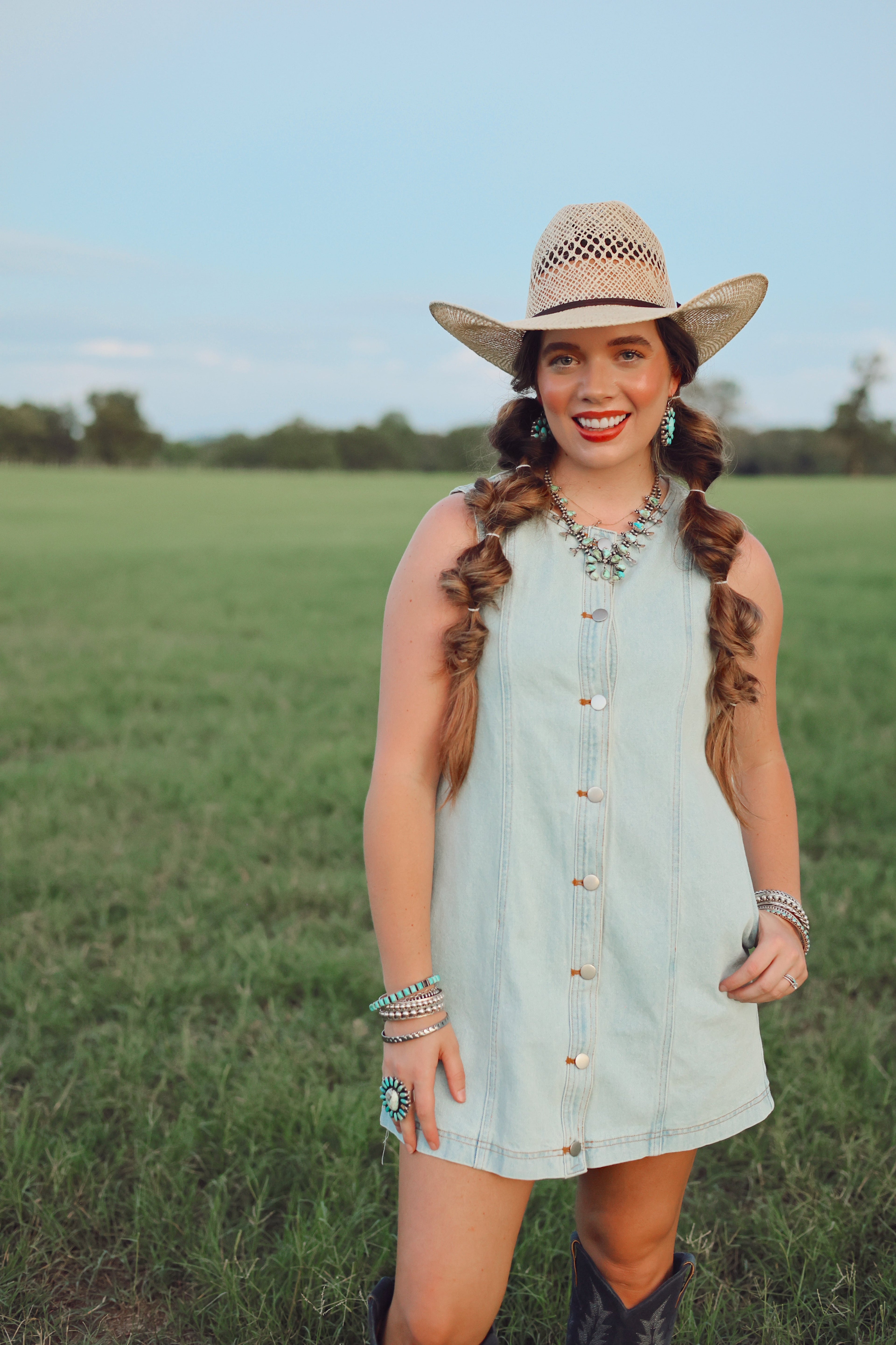 The Dobbs Denim Dress in Light Wash
