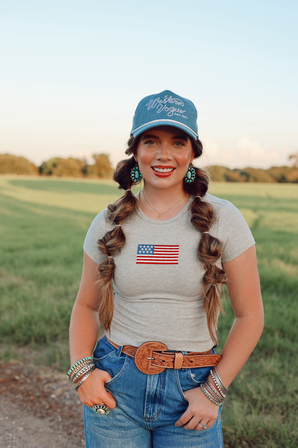 The Denim Western Vogue Baseball Cap
