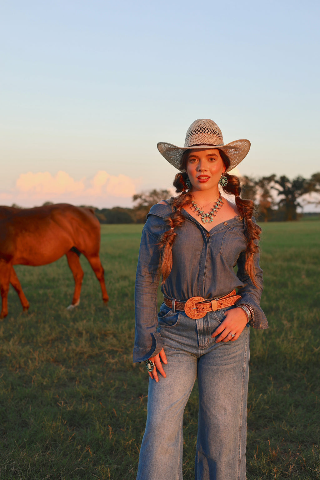 The Danni Off Shoulder Denim Top