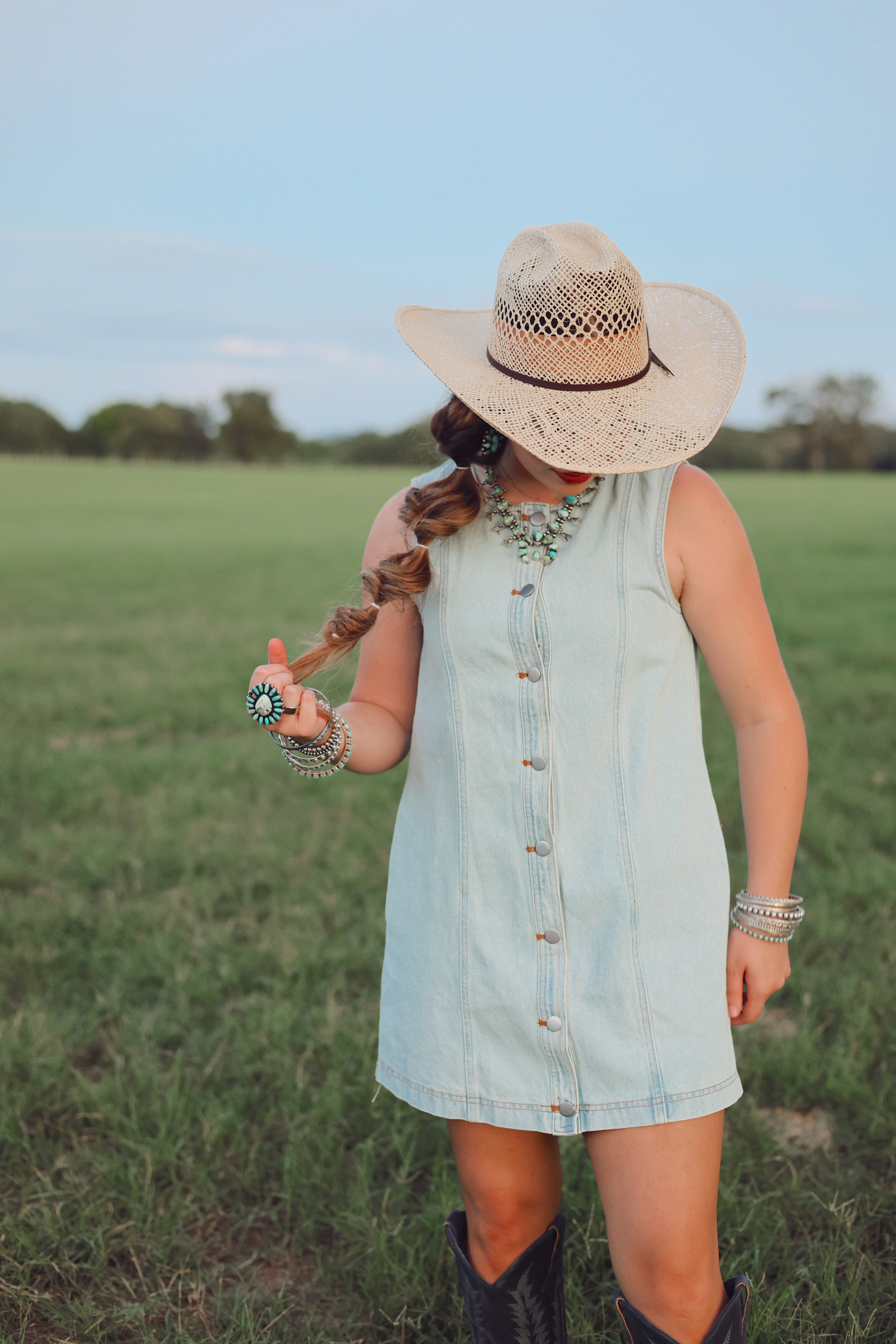 The Dobbs Denim Dress in Light Wash