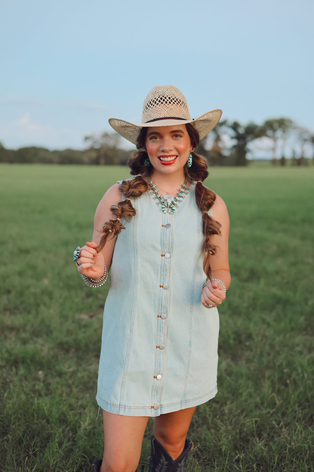 The Dobbs Denim Dress in Light Wash