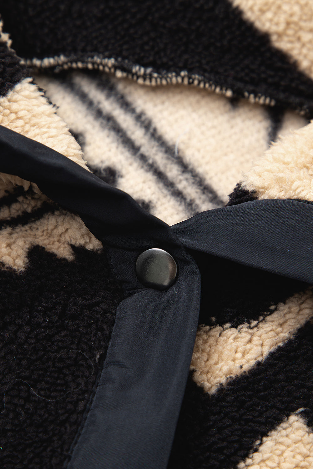 Black Western Aztec Half Zip Plush Sweatshirt