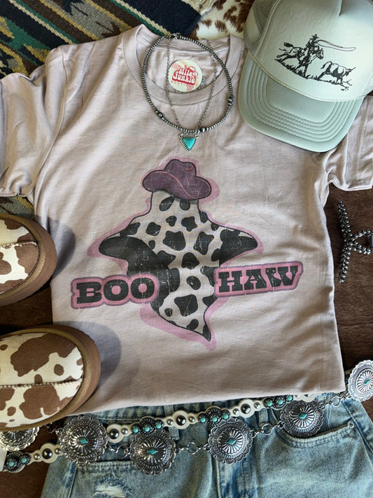 Boo Haw Ghost Halloween Graphic Tee