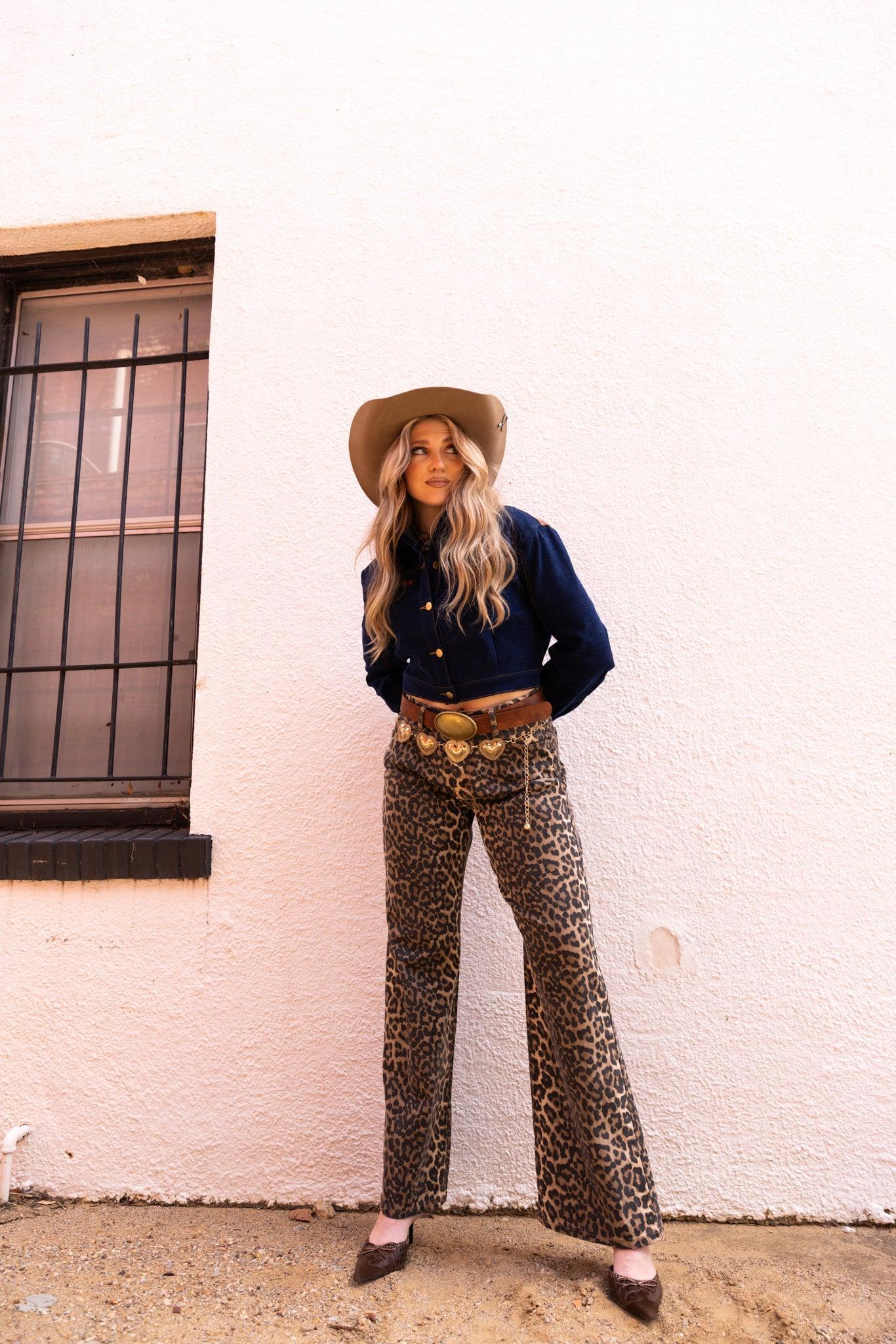 The Heidi Leopard Jean