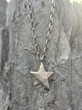 Chunky Chain Silver Star Necklace