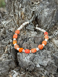 Desert Ember Beaded Shell Bracelet