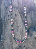 Sterling Silver Desert Rose Beaded Necklace