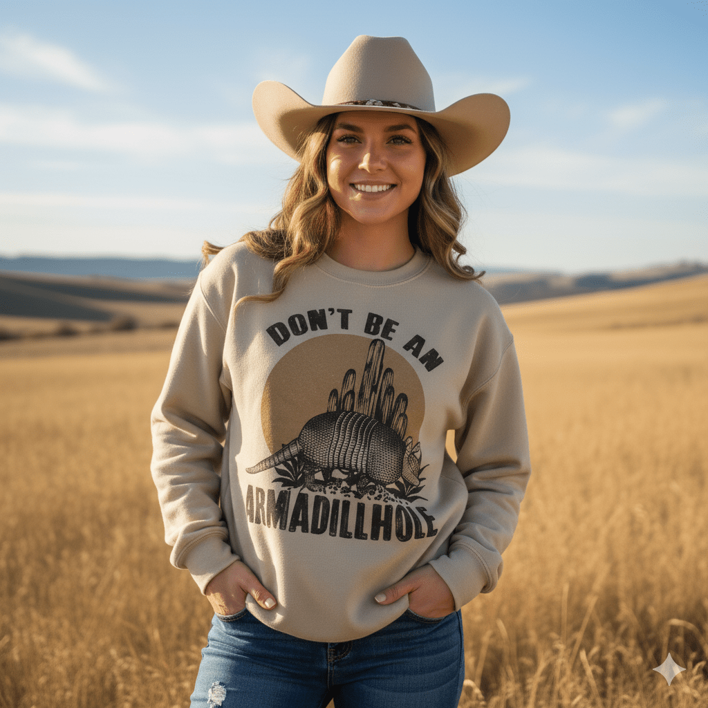 Don't Be An Armadillhole Graphic Sweatshirt