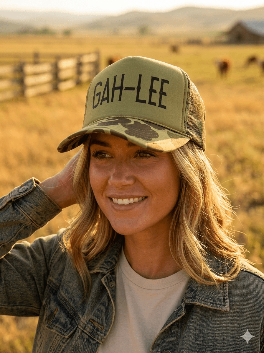 GAH-LEE Camo Trucker Hat