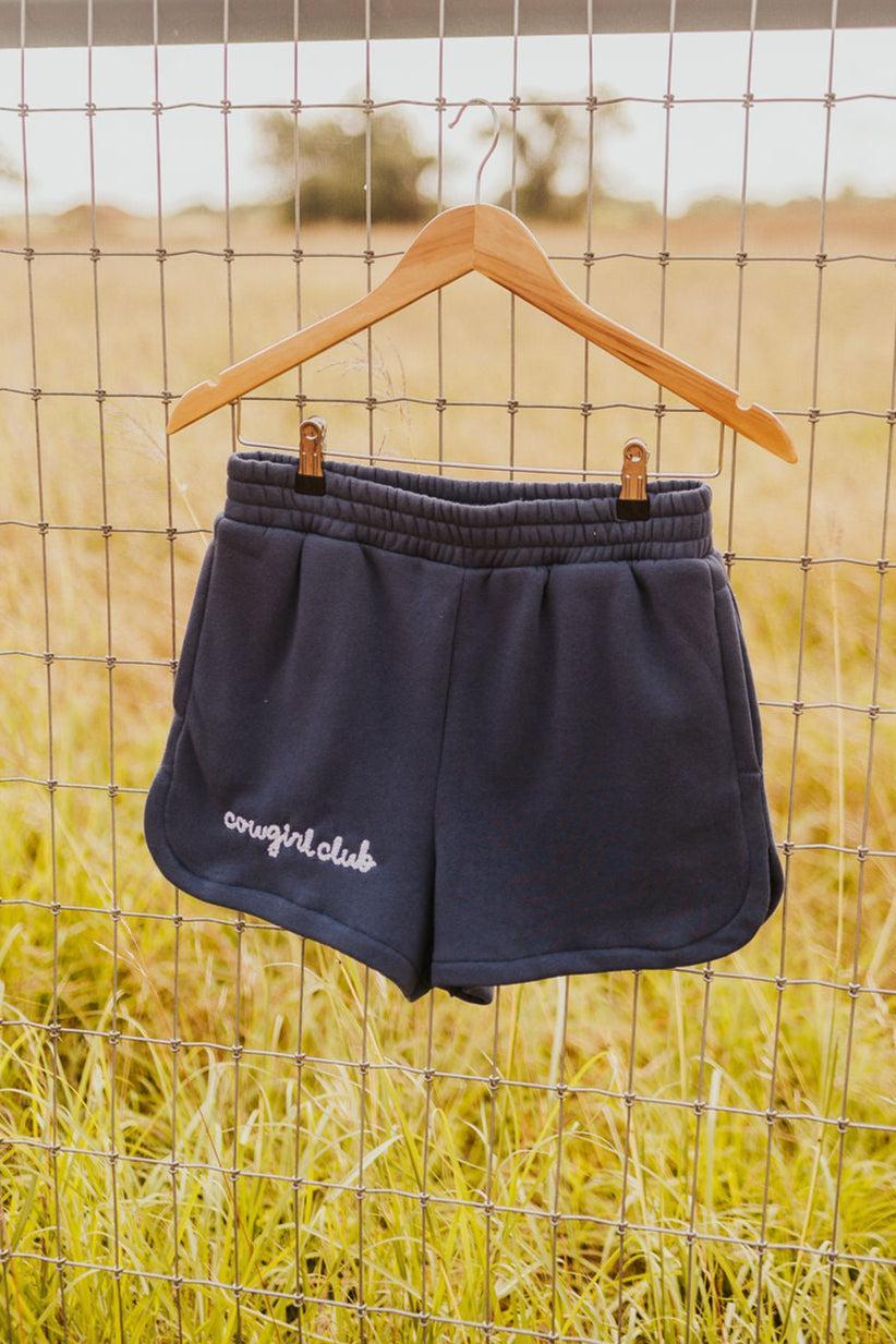 The Cowgirl Club Fleece Short in Indigo