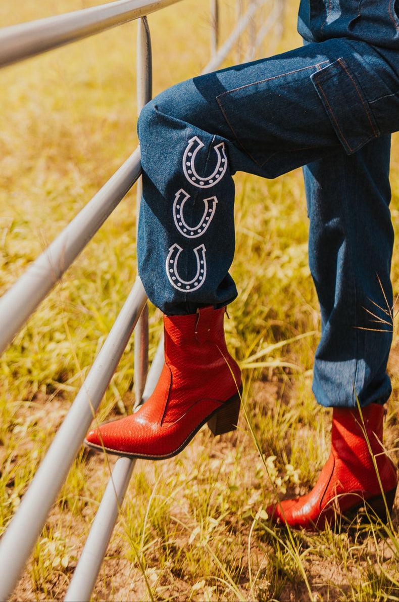 SALE The Aces Red Bootie