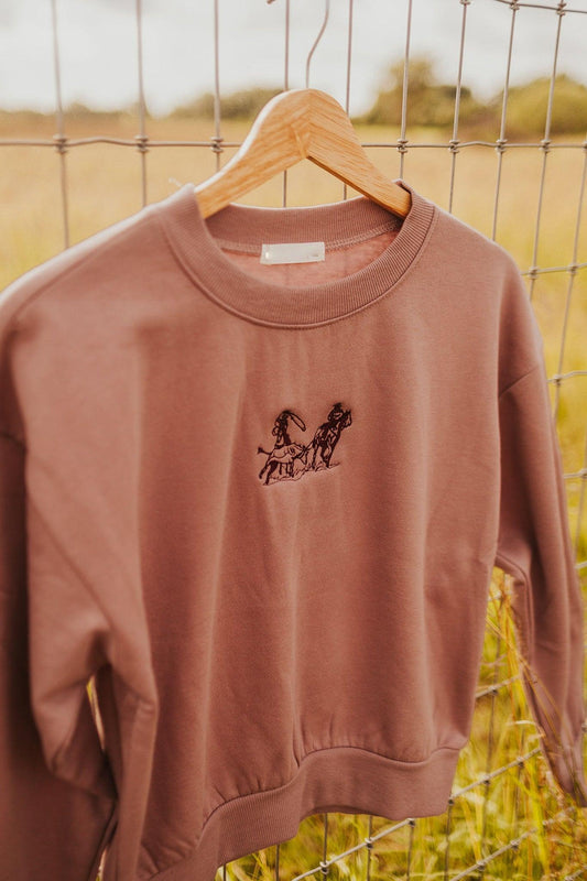 The Team Roper Sweatshirt in Mauve