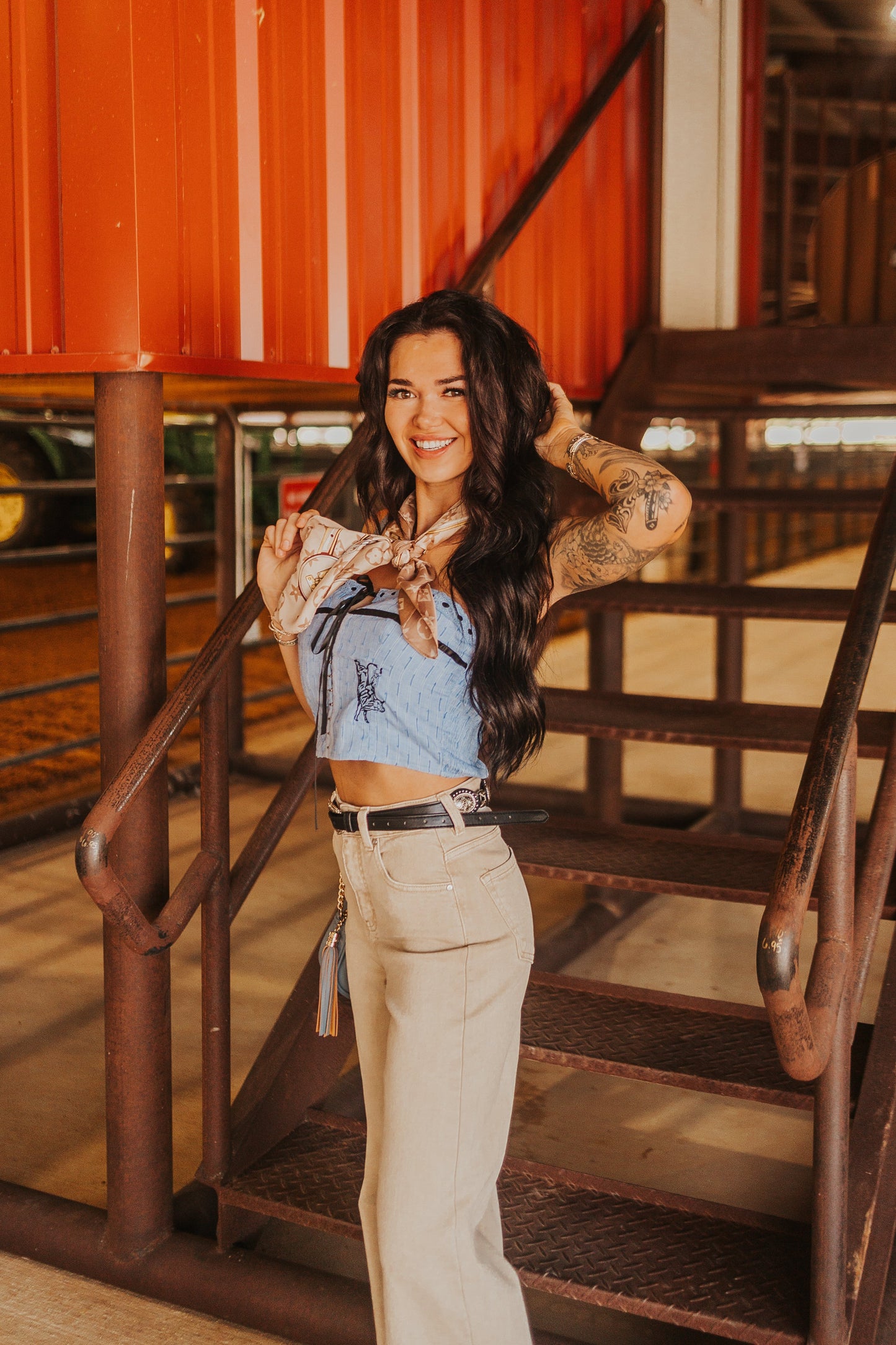 The Talia Western Concho Belt in Black