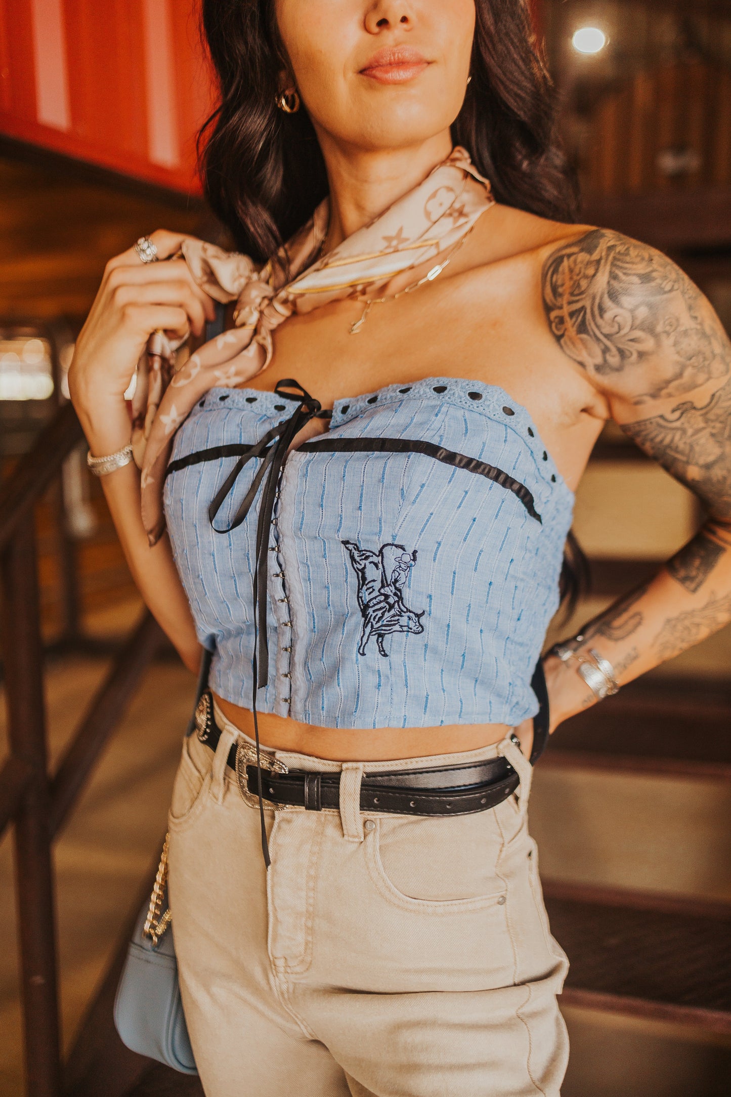 The Talia Western Concho Belt in Black