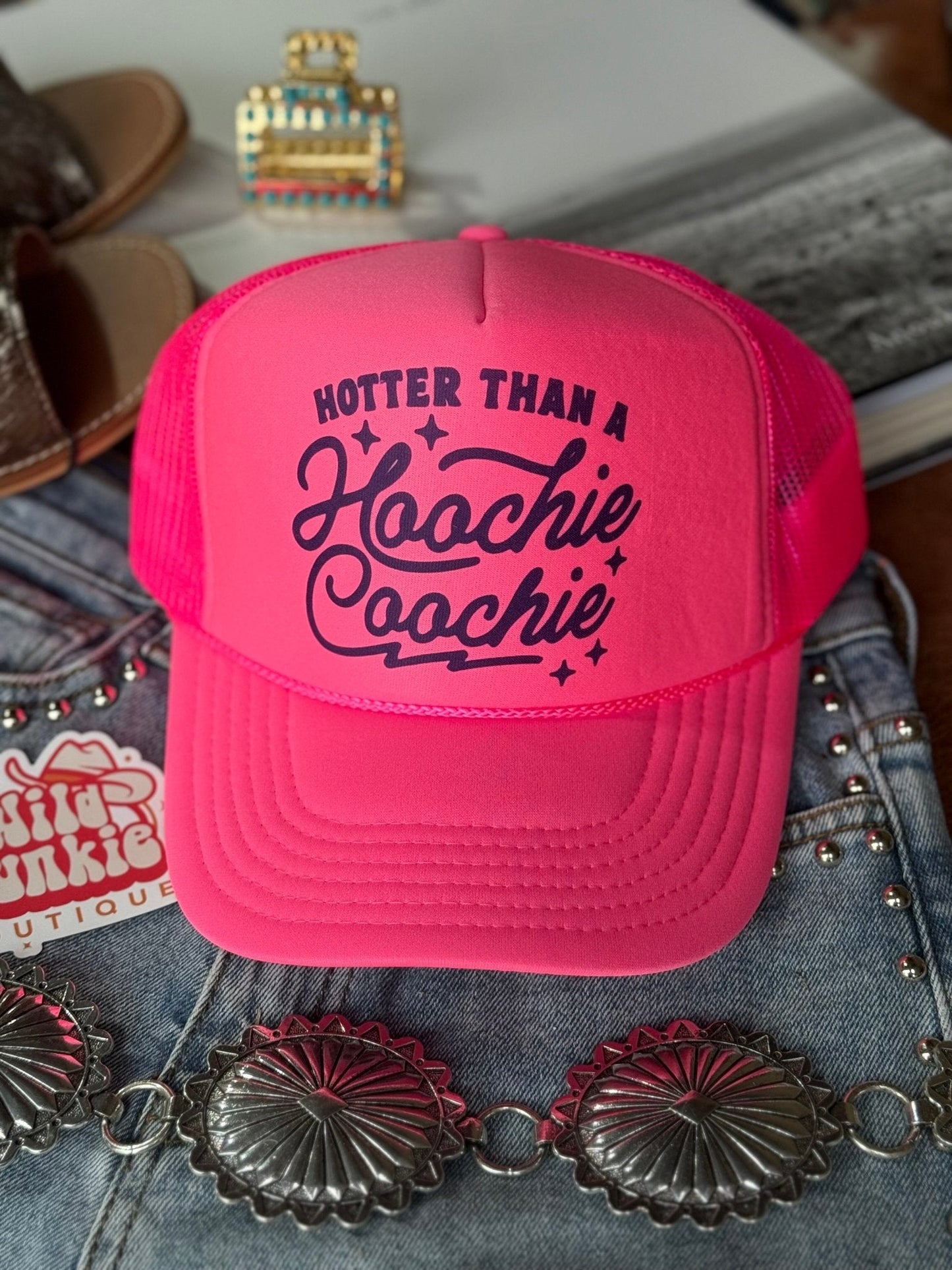 Hoochie Coochie Neon Pink Trucker Hat