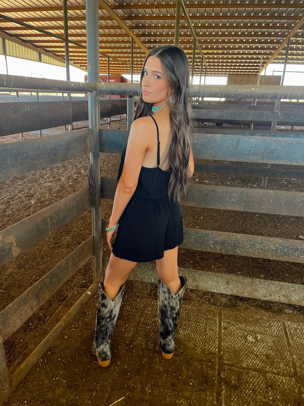 The Coolidge Romper in Black