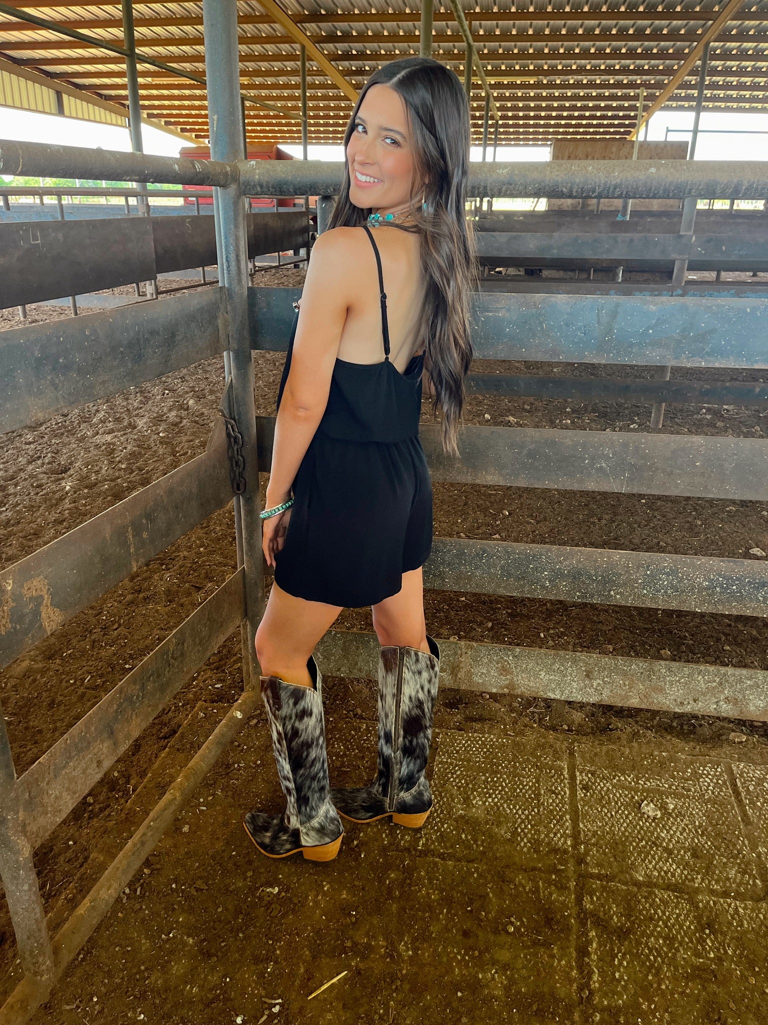 The Coolidge Romper in Black