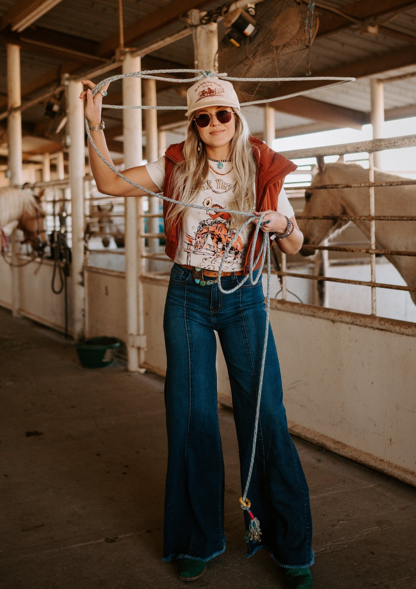 The Loretta Trouser Jean in Medium Wash