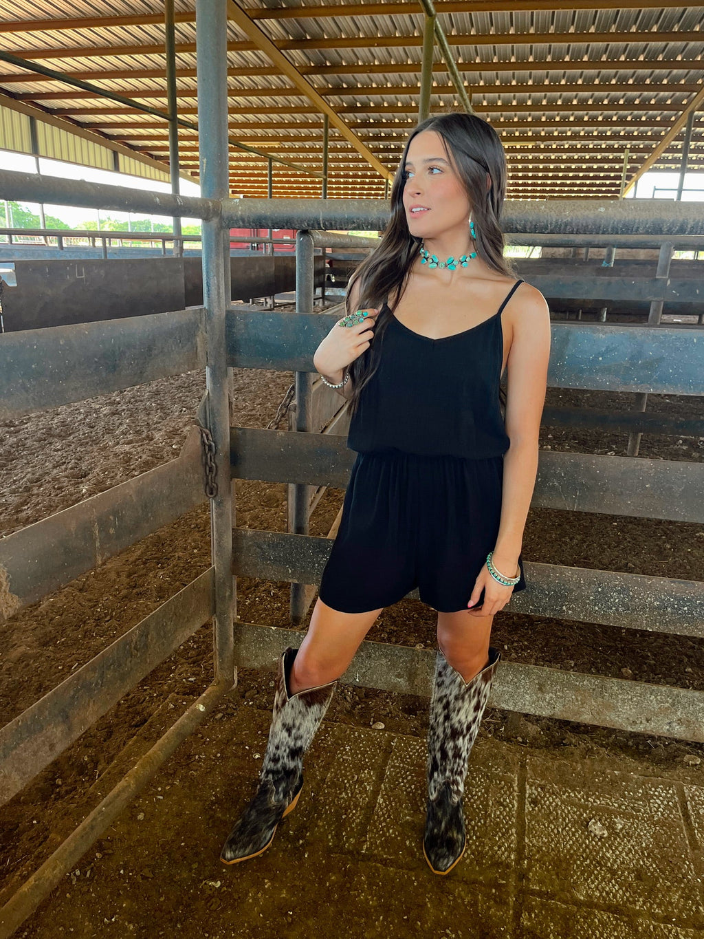 The Coolidge Romper in Black