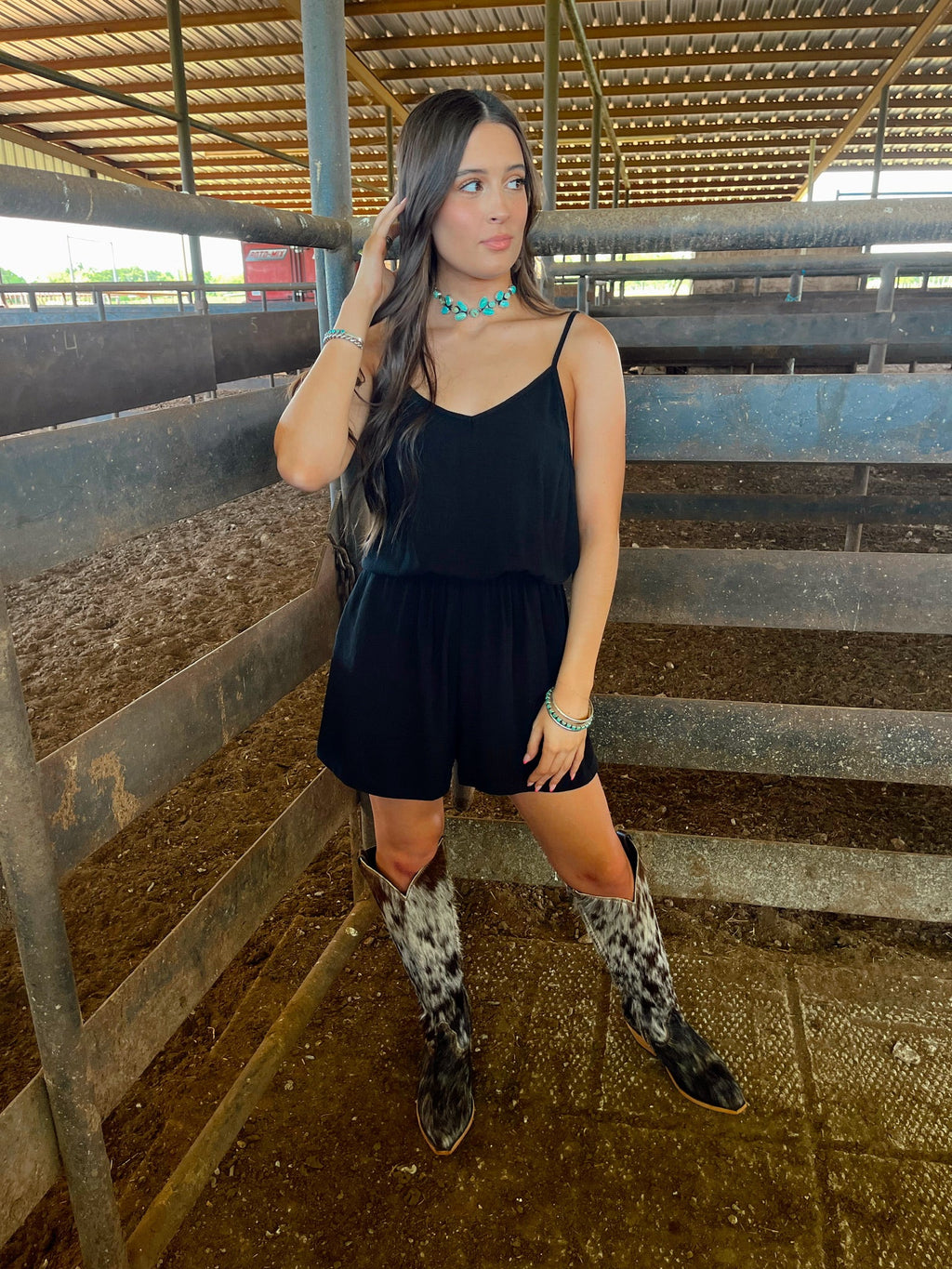 The Coolidge Romper in Black