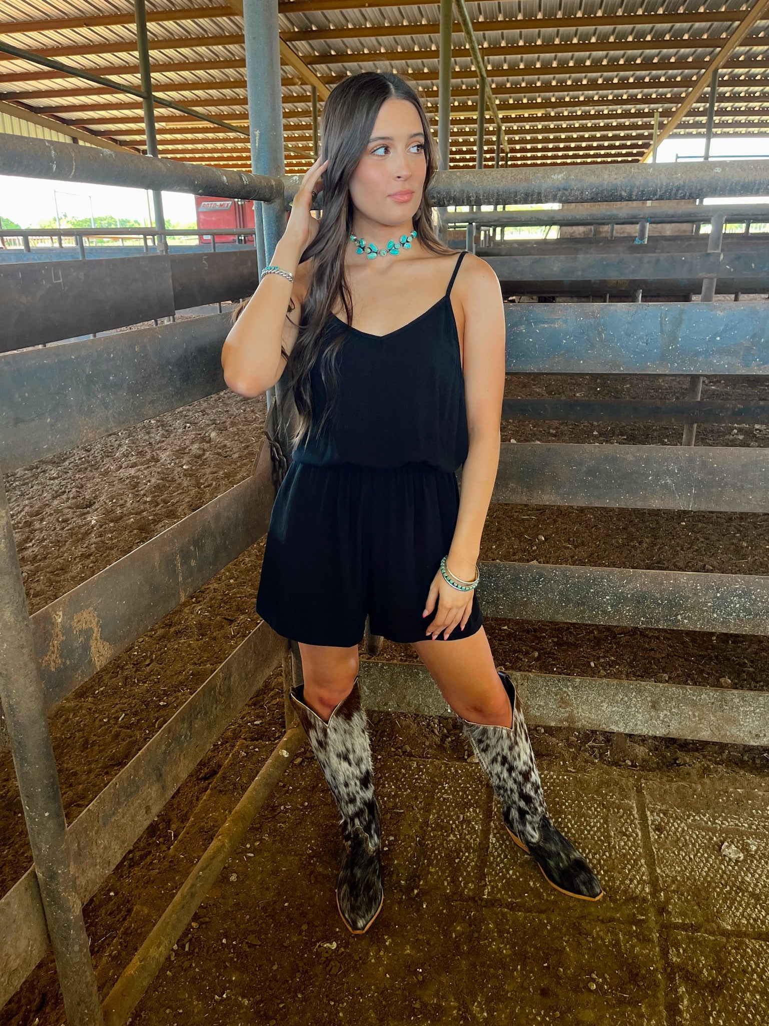 The Coolidge Romper in Black
