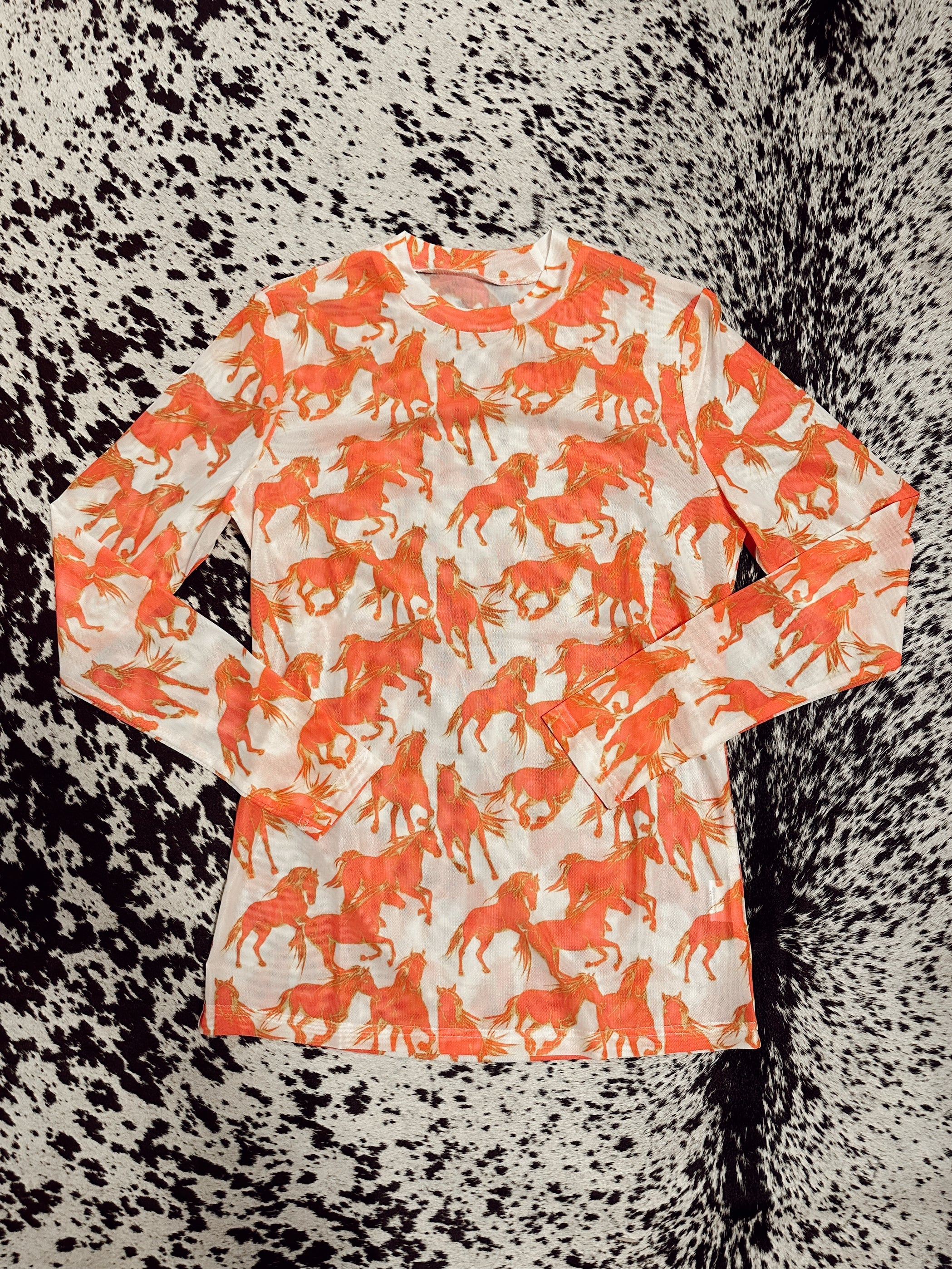 The Neon Wild Horse Mesh Top