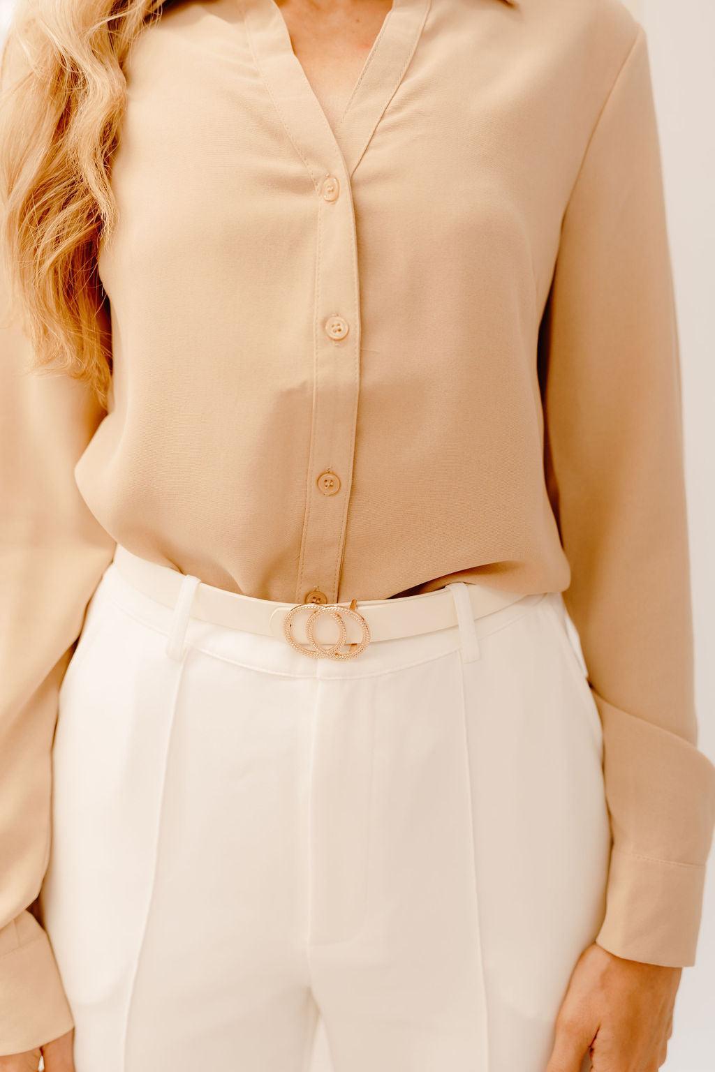 SALE The Shea Staple Top in Beige
