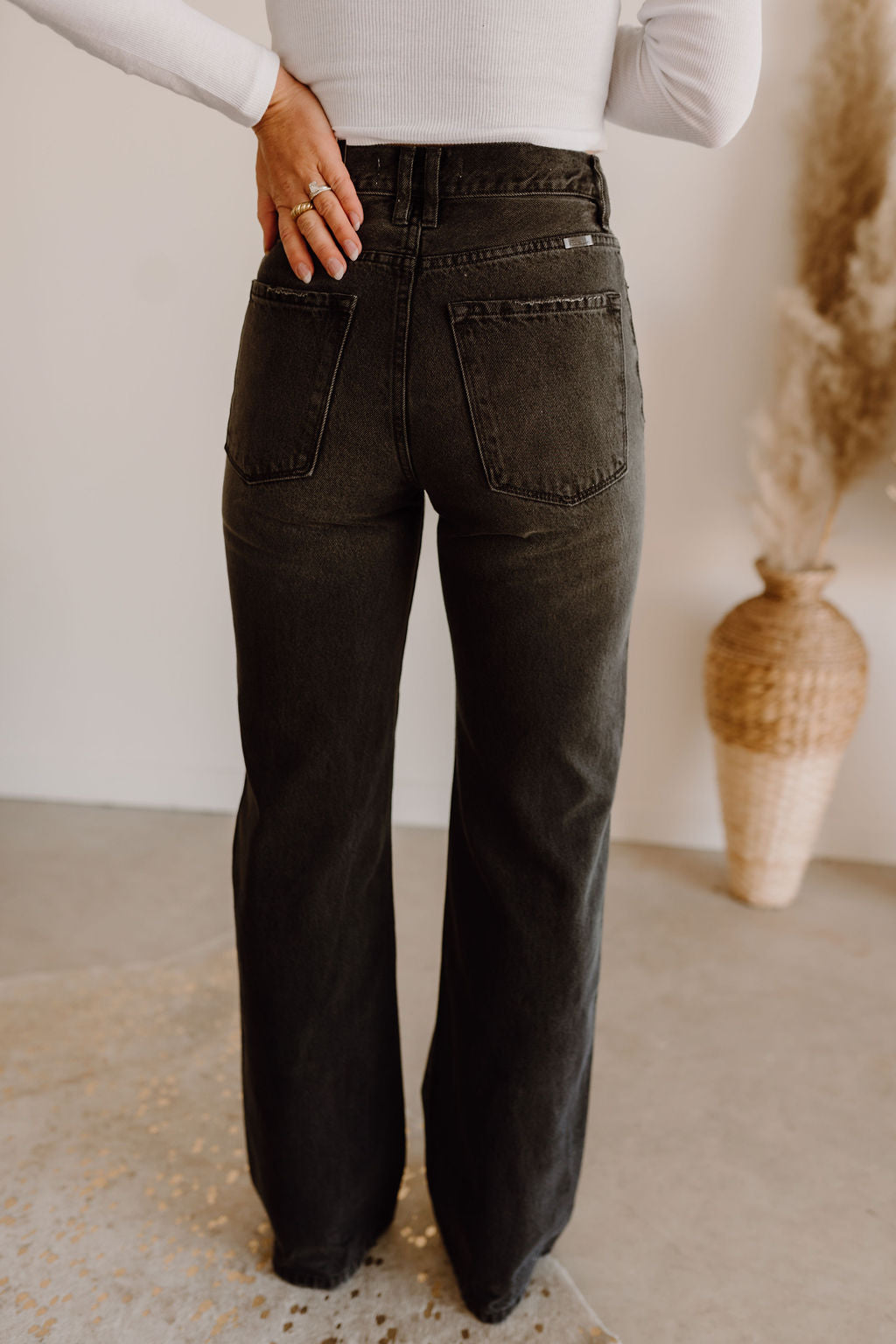 The Serena Pant in Washed Black