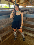 The Coolidge Romper in Black