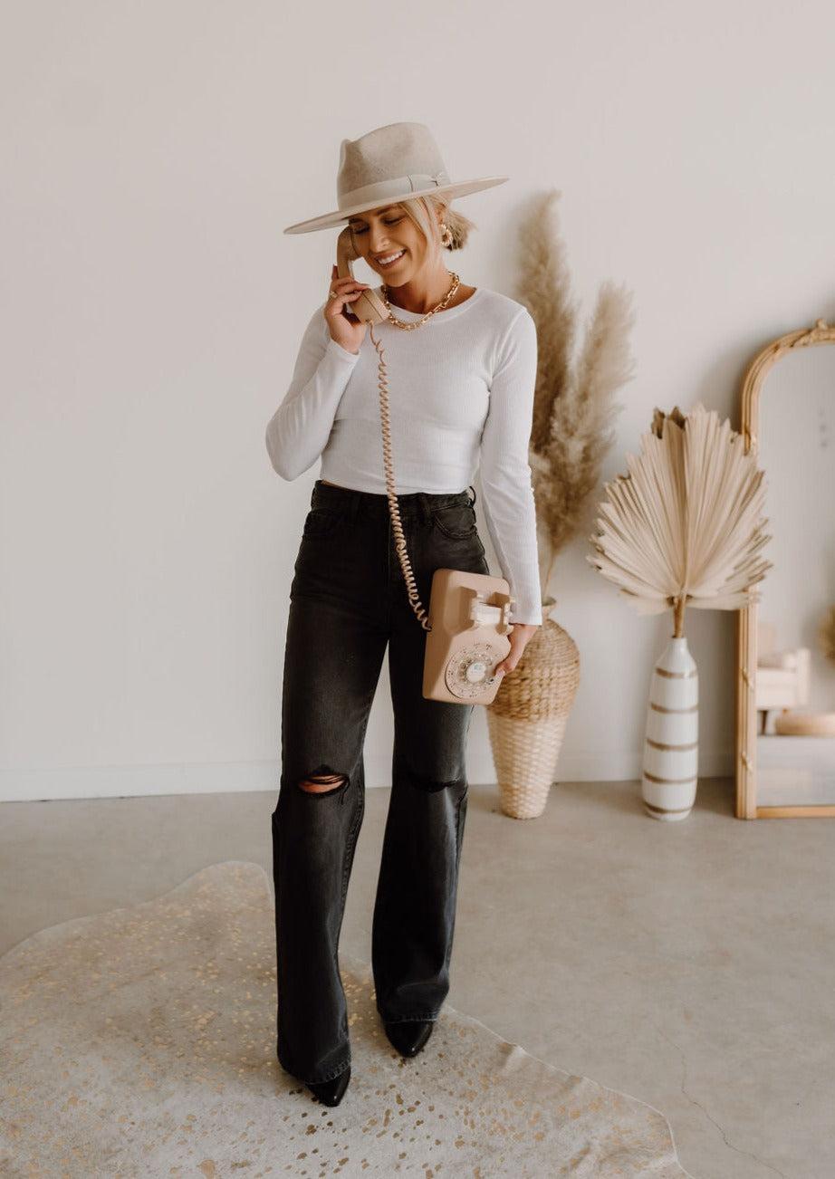 SALE The Serena Pant in Washed Black