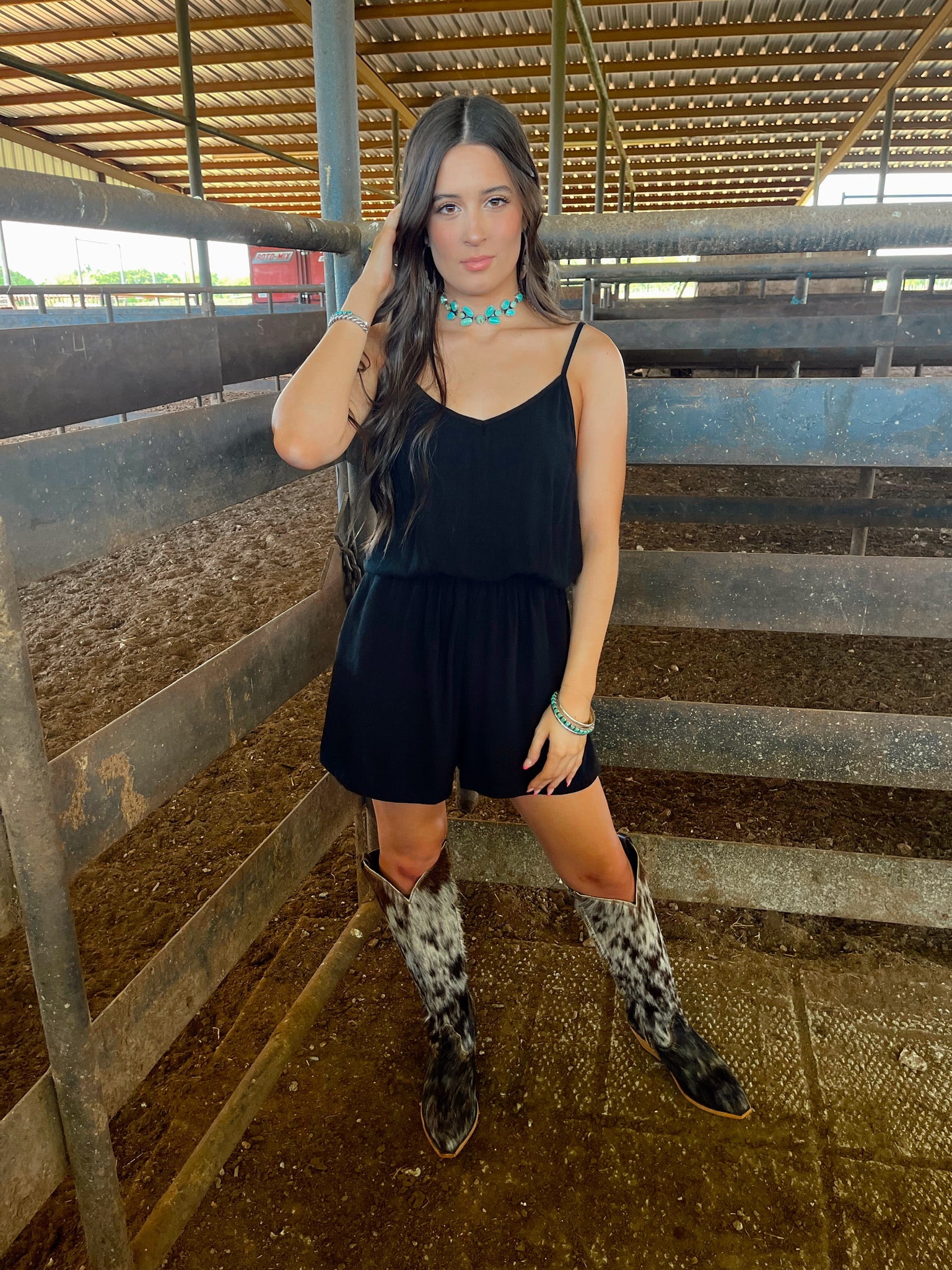 The Coolidge Romper in Black