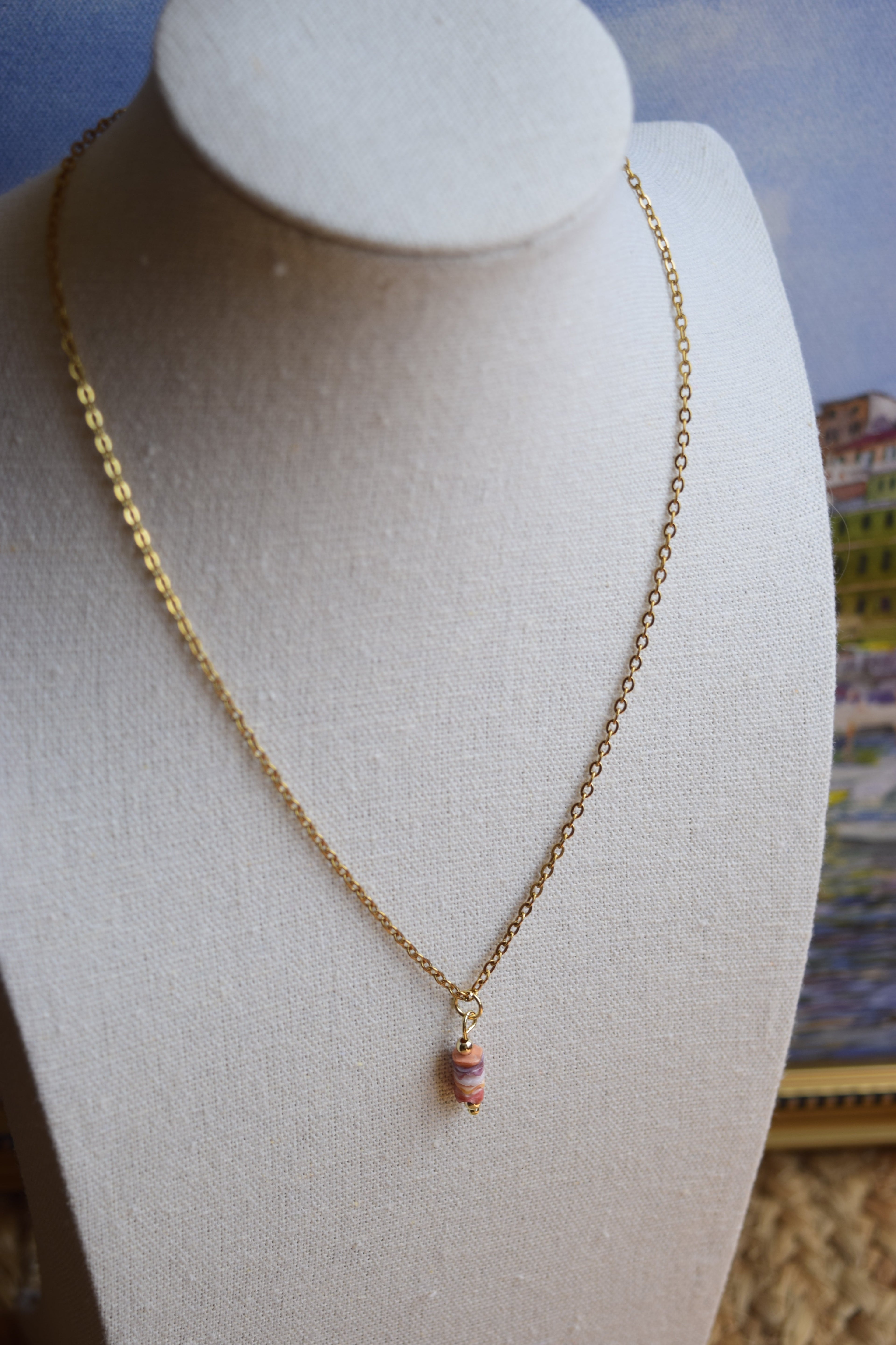 Golden il Lido drop necklace