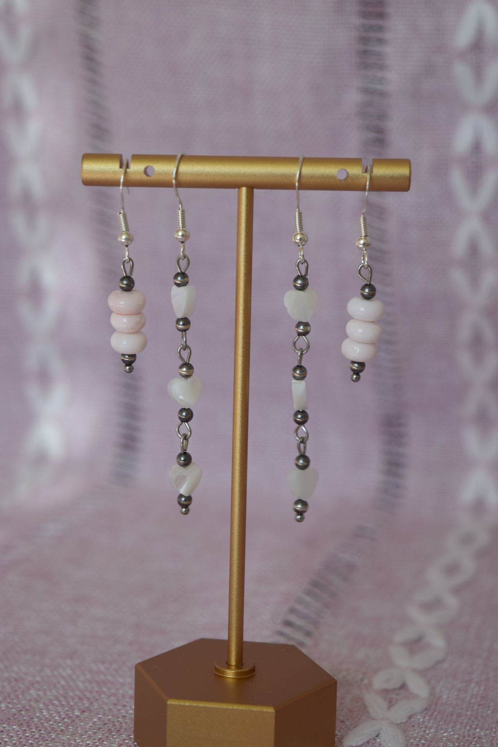 Falling for you dangles in silver