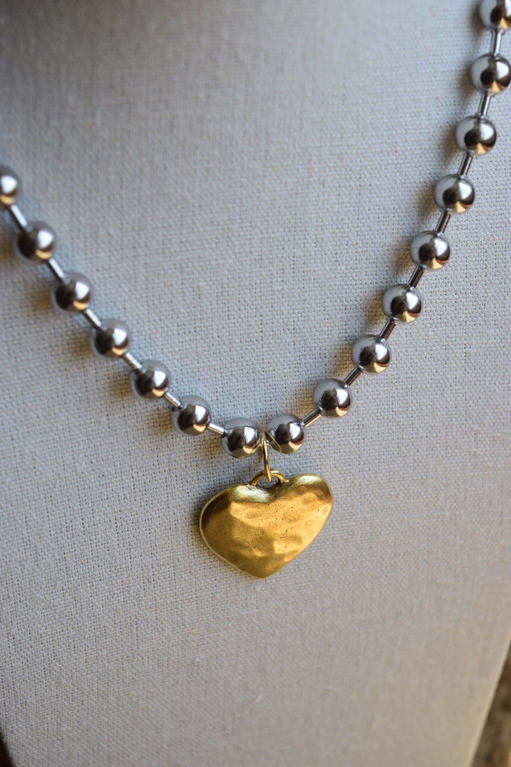 Chunky Statement Heart Necklace