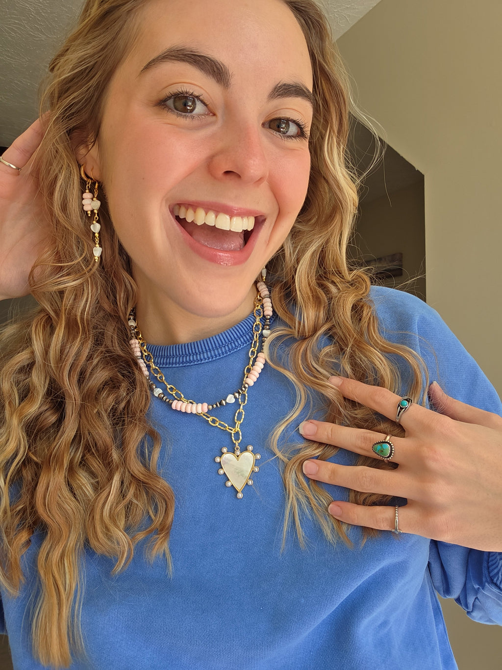 Falling for you dangles in gold