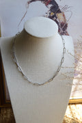 Stainless steel paperclip chain necklace